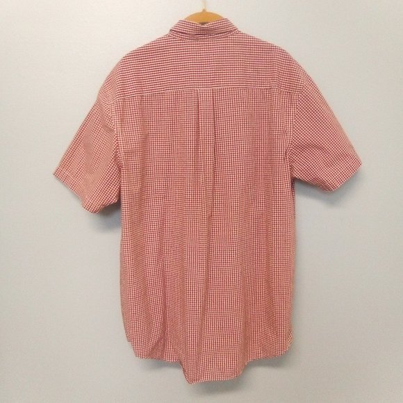 3/$25💦 VAN HEUSEN LG SHORT SLEEVE BUTTON DOWN RED - Picture 2 of 11